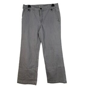 Jeanstar Gray Denim Wide Leg Sailor Jeans Womens‎ Pants Button Detail Western
